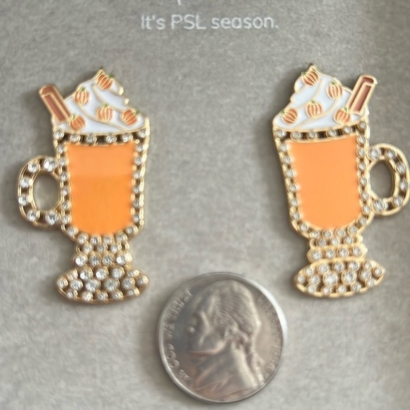 Baublebar Pumpkin Spice Latte Spice of Life Earrings NEW - Picture 3 of 5